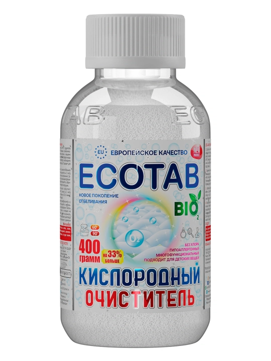 Kislorodli tozalovchi, oqartiruvchi, dog' olib tashlovch, ECOTAB, 400 gr