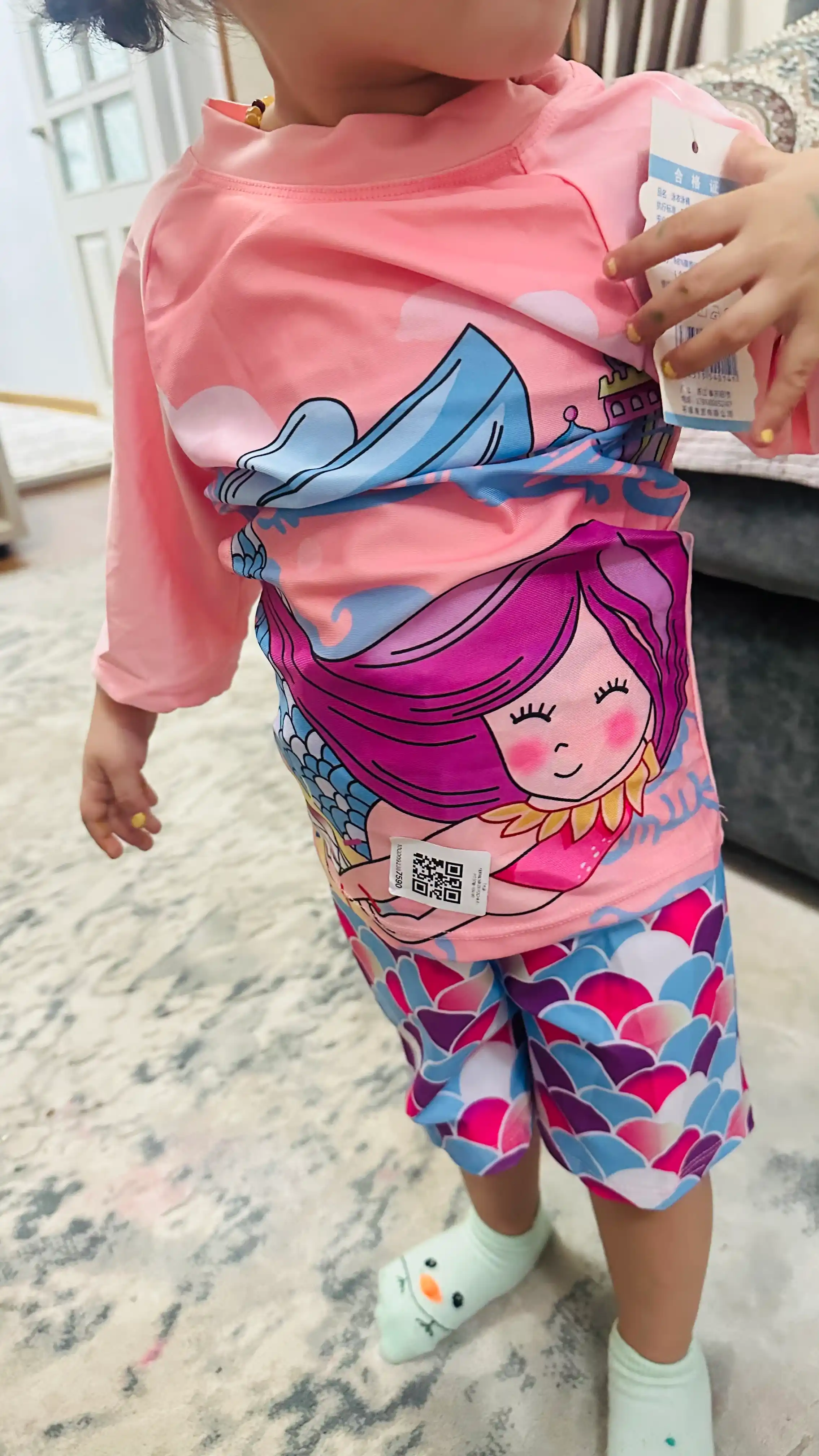 Купальник для девочек, 2–10 лет, с защитой UPF 40+