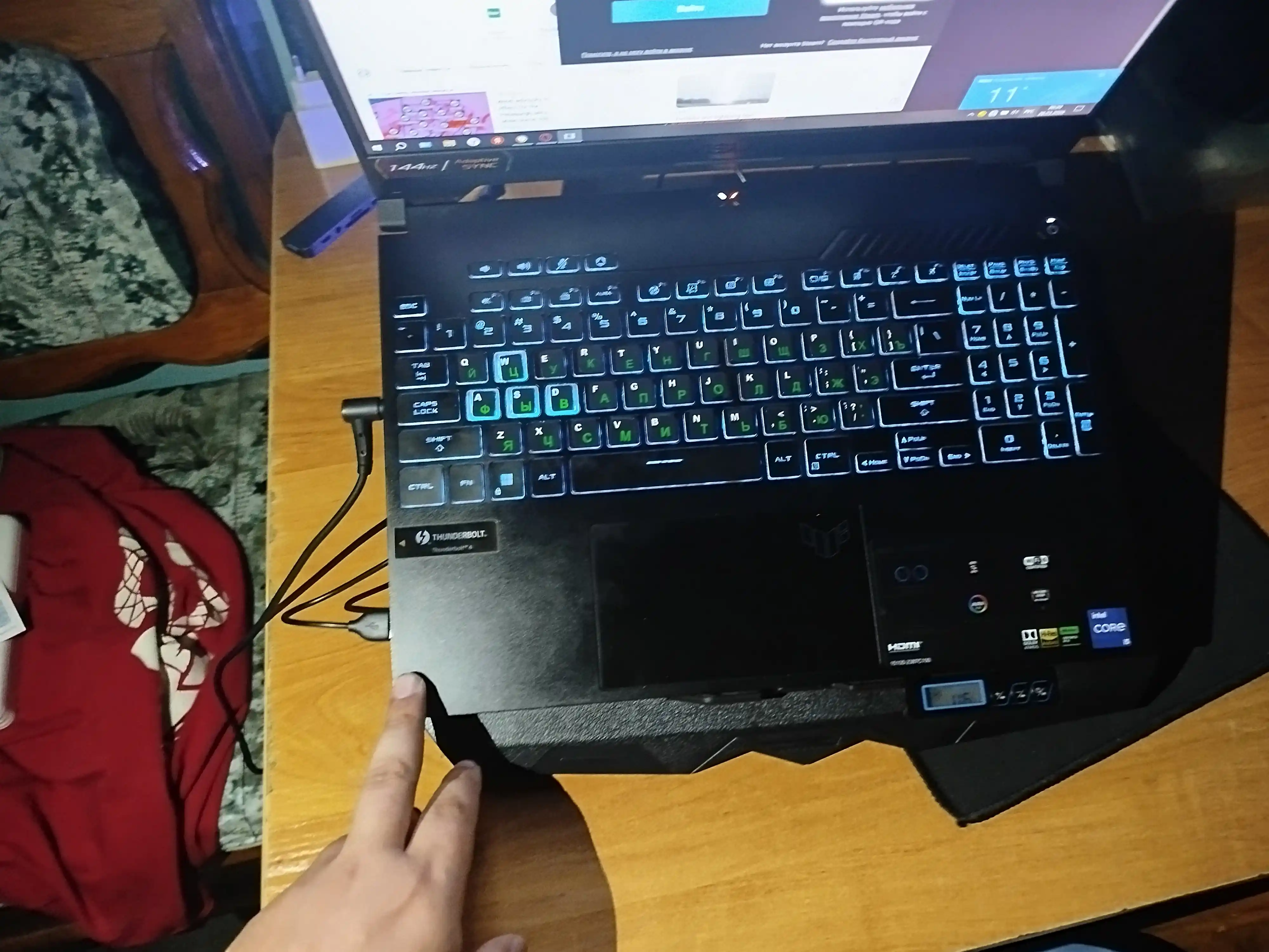 Подставка для ноутбука с охлаждением, 4 вентилятора, USB, LED, регулируемый угол, 18