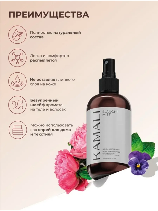 Body mist, спрей для тела, Kamali Matsukita mist, парфюм спрей, женский 