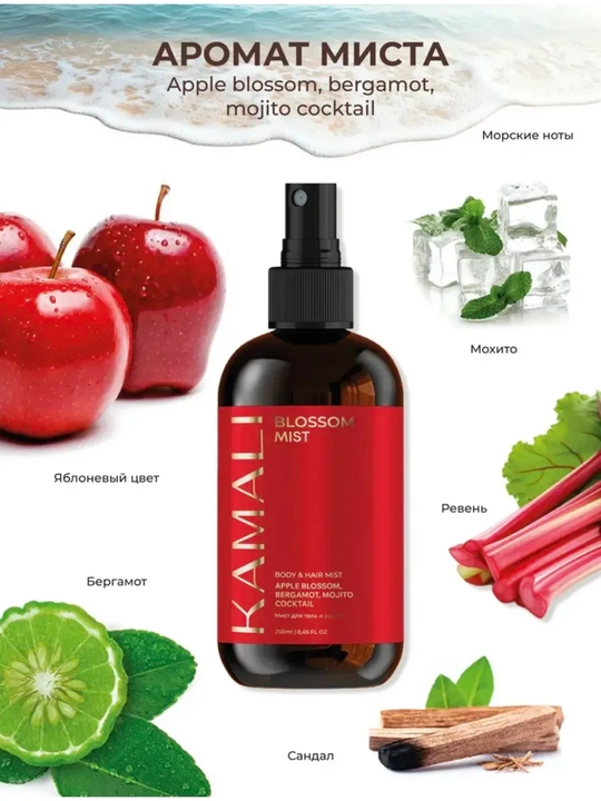 Body mist, спрей для тела, Kamali Matsukita mist, парфюм спрей, женский 