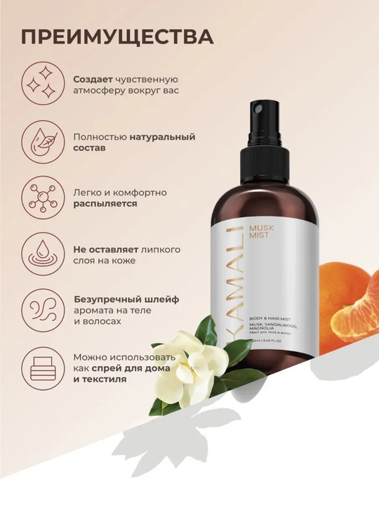 Body mist, спрей для тела, Kamali Matsukita mist, парфюм спрей, женский 