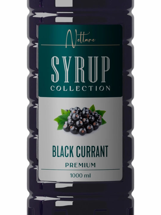 "Qora Smorodina" siropi - "Black Currant" Nettare Syrup Collection, 1000 ml