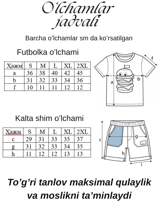 Летний детский комплект – футболка и джинсовые шорты