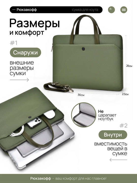 Минималистичная сумка-кейс для ноутбука,15.6