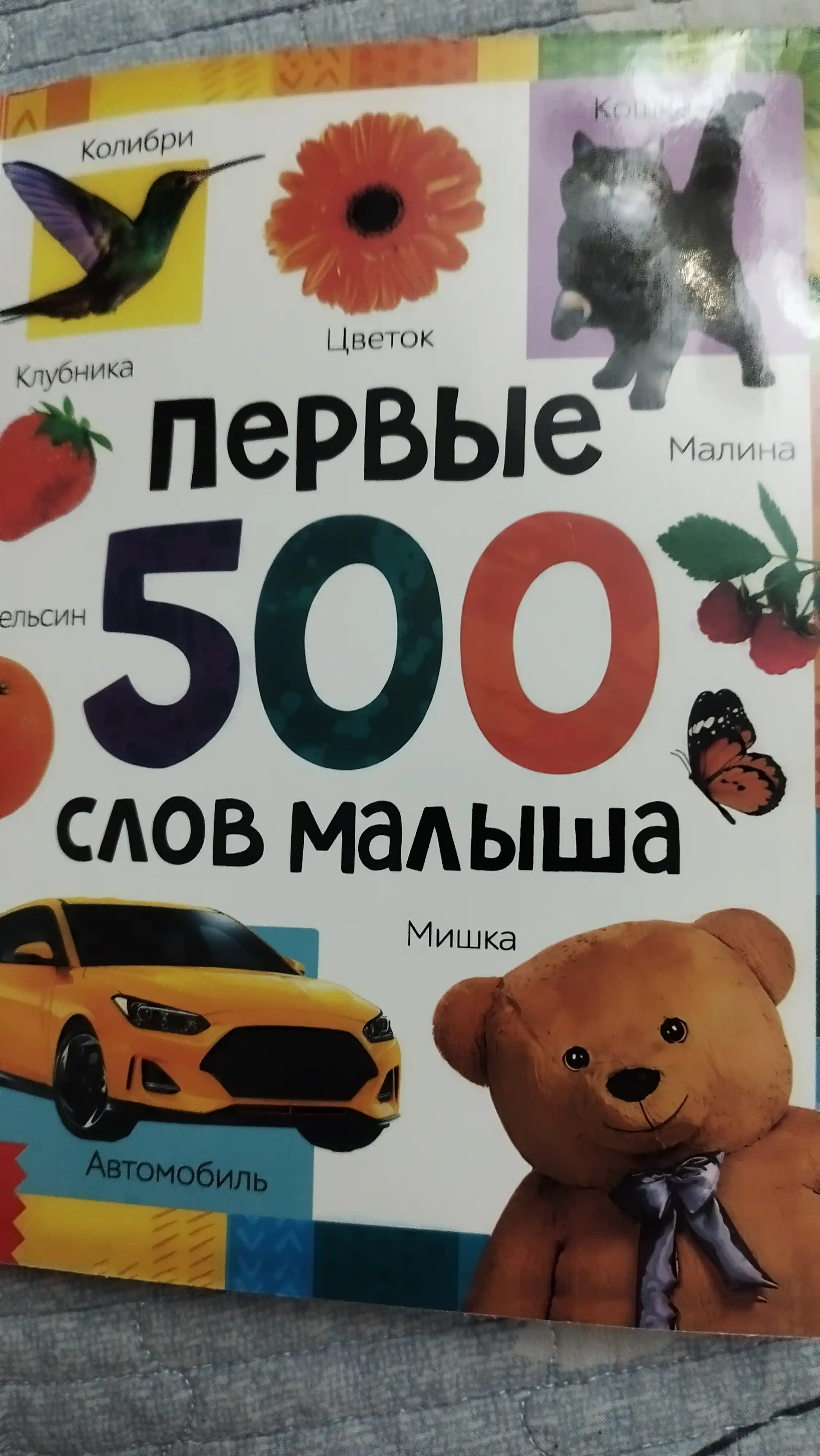Bolalar uchun rasmali lug'at: Ilk 500 so'z, 80 bet, qattiq muqova, rivojlantiruvchi kitob