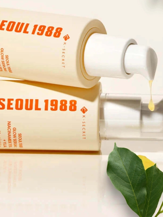 K-SECRET kapsulali tiniqlashtiruvchi zardobi Seoul 1988 Glow Serum: Niacinamide 15% + Yuja
