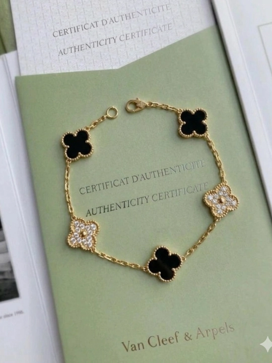 Браслеты для женщин и девочек Clover Van Cleef, не меняет цвет и не темнеет