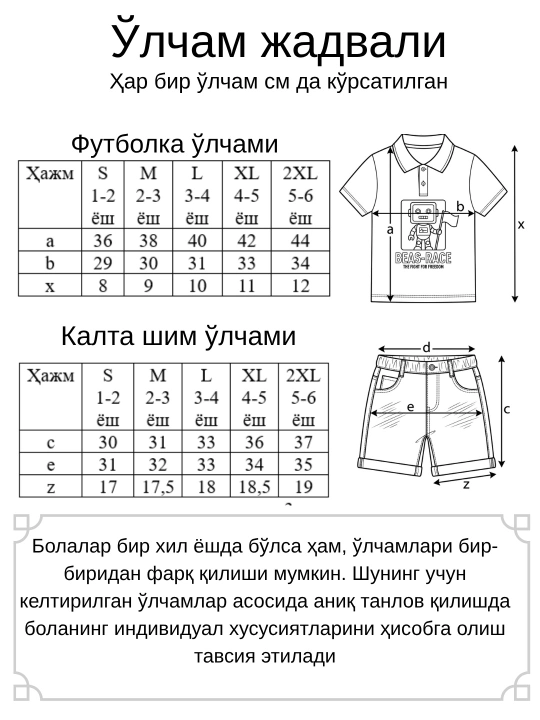 Летний детский комплект – футболка и джинсовые шорты