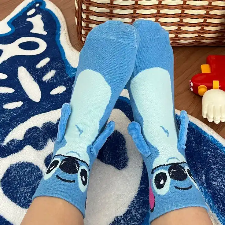 Магнитные парные носки с дизайном Stitch, для женщин и мужчин  36-42
