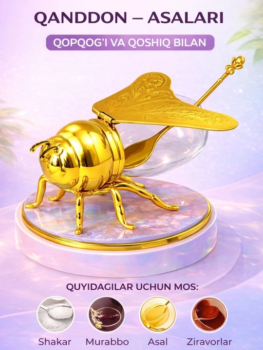 Asalari asal idishi. Murabbo, asal, shakar solish uchun idish - 