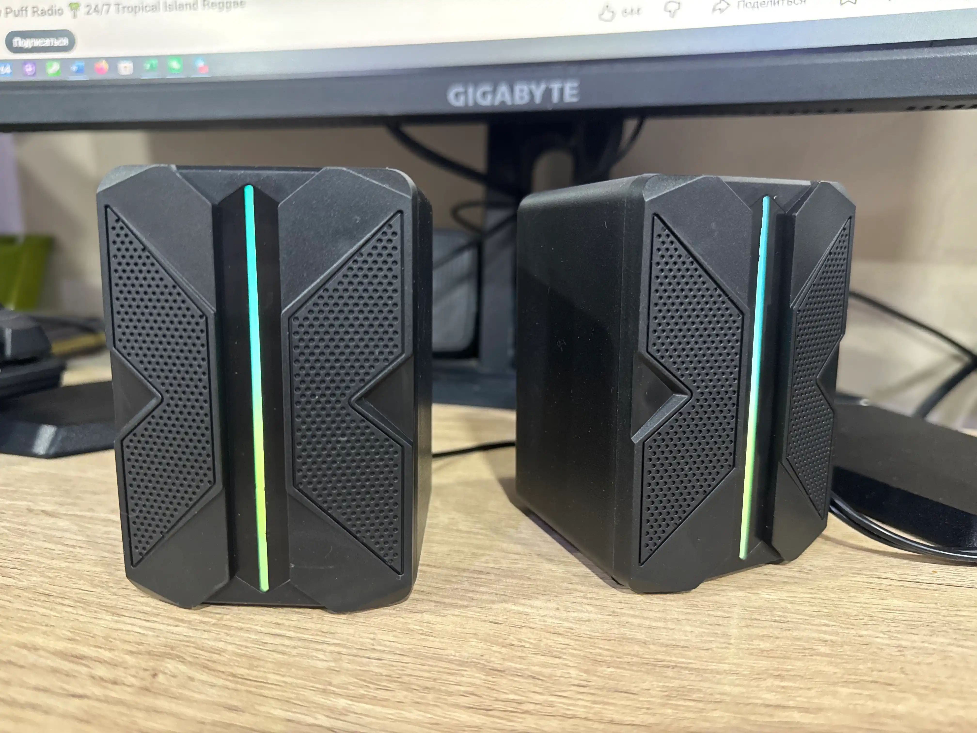 RGB мини Колонки с подсветкой, для компьютеров, смартфонов и ноутбуков, USB