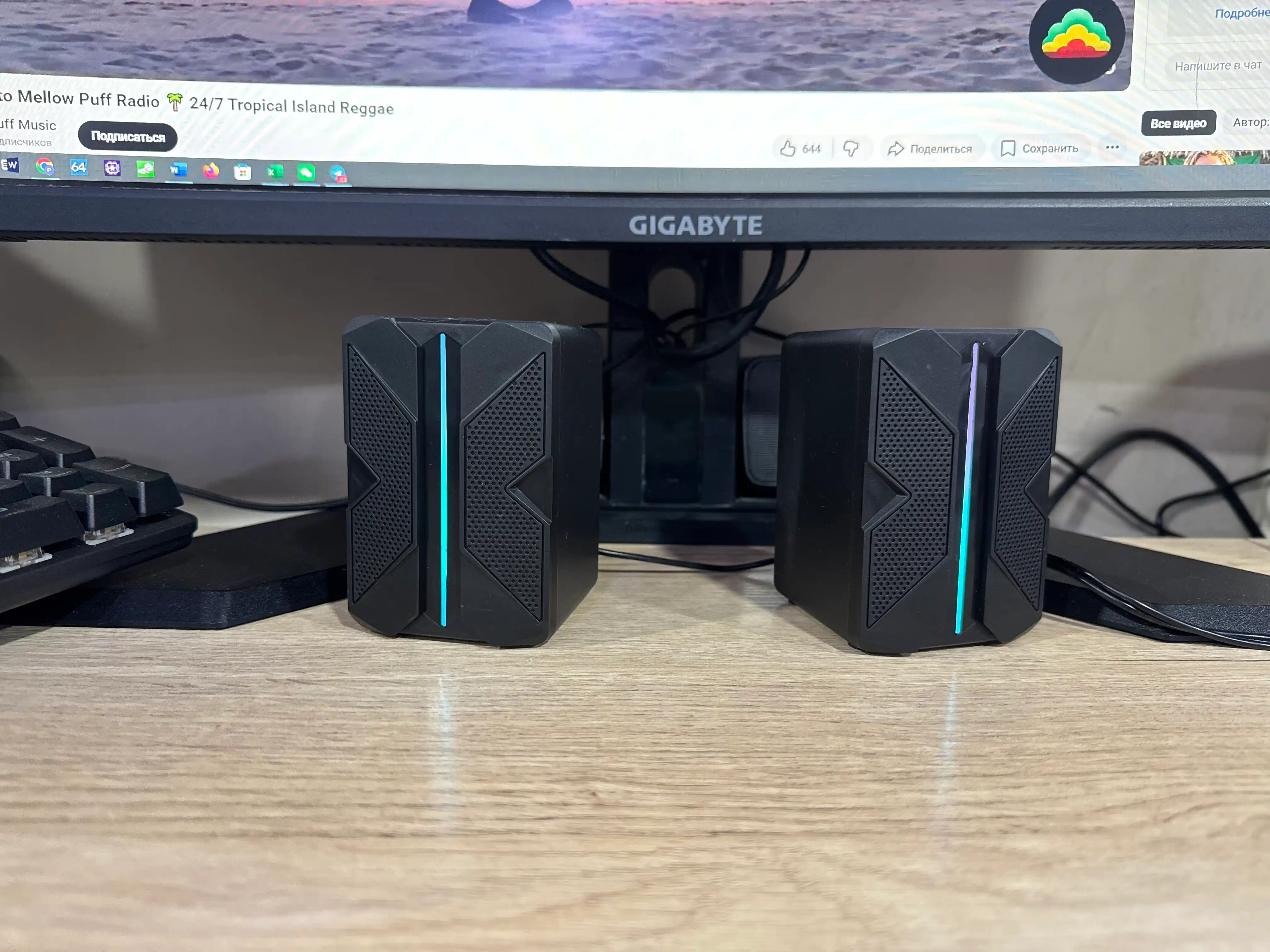 RGB мини Колонки с подсветкой, для компьютеров, смартфонов и ноутбуков, USB