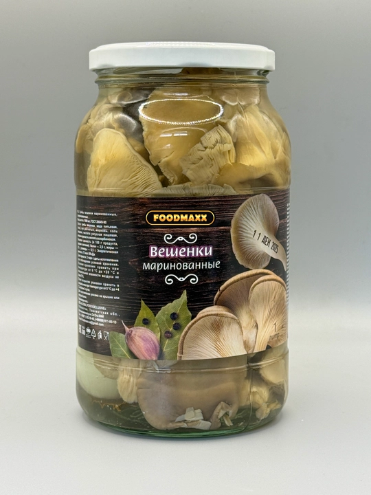 FOODMAXX marinadlangan veshyenka qo‘ziqorinlari 1000 ml - 