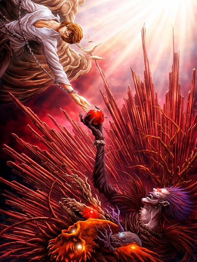 Тетради Смерти Death Note Аниме постеры, плакаты ламинированные, А4 формата — НЕПОСЕД-TETRADSMERTIPOSTER-ЖЕЛТ
