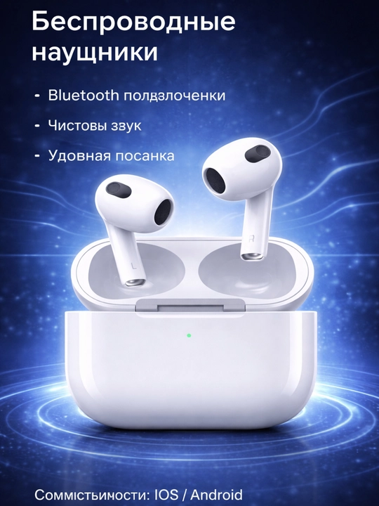 Simsiz quloqchinlar APods 3 Air Pro, sensorli - 
