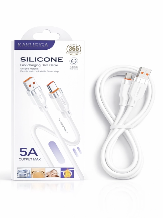 Silikon USB to Type-C kabel, Fast Charging - Tezkor zaryadlash, Model - KAKUSIGA - 