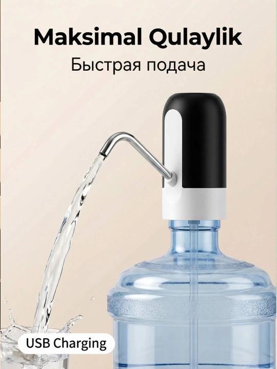 Suv uchun elektr pompa 19 litrli idish uchun / USB orqali quvvatlanuvchi avtomatik dozator