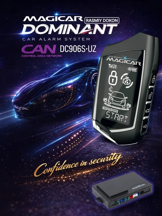 Signalizatsiya Magicar DC906 UZ CAN, avtomobil uchun masofadan boshqarish bilan - 