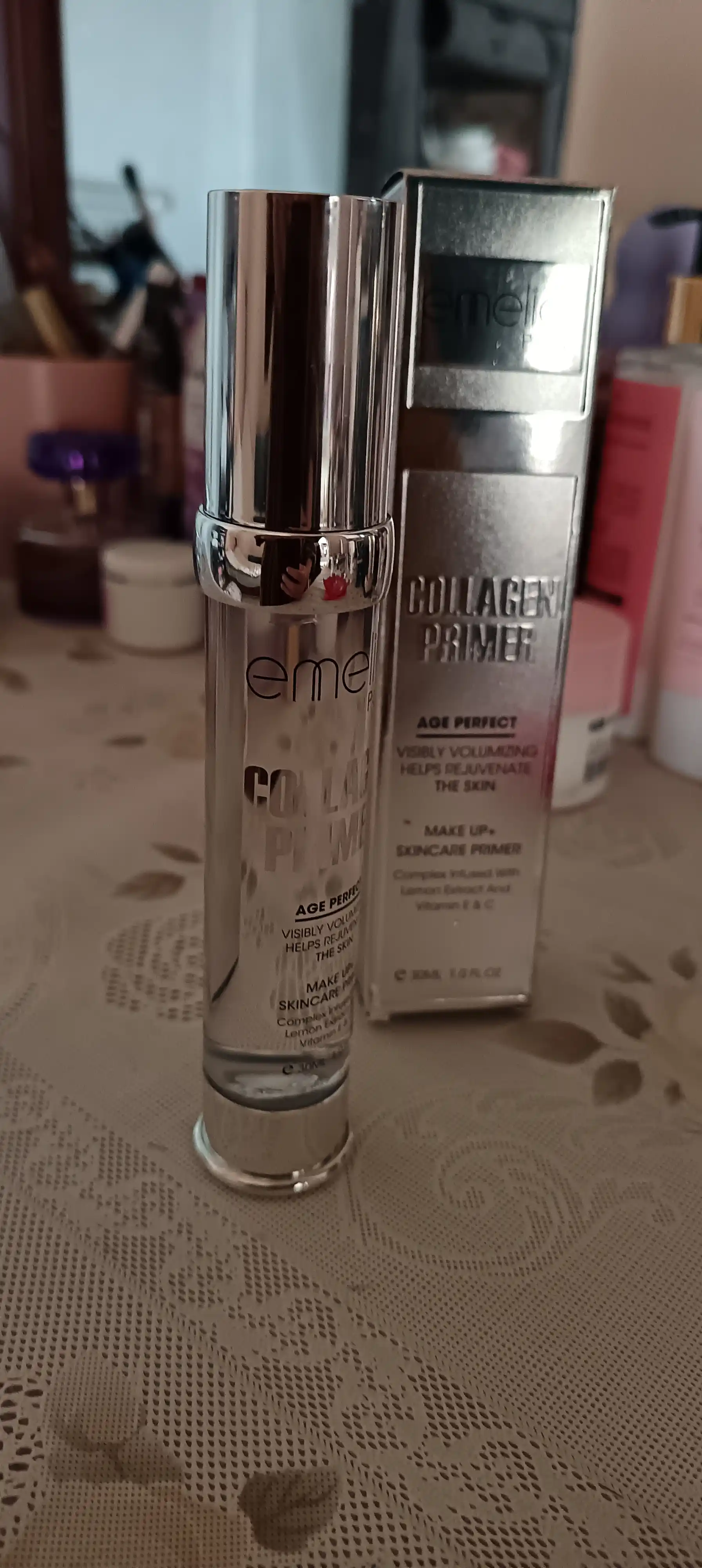 Основа под макияж EMELIE 24K GOLD, база под макияж для лица, праймер, тональная основа