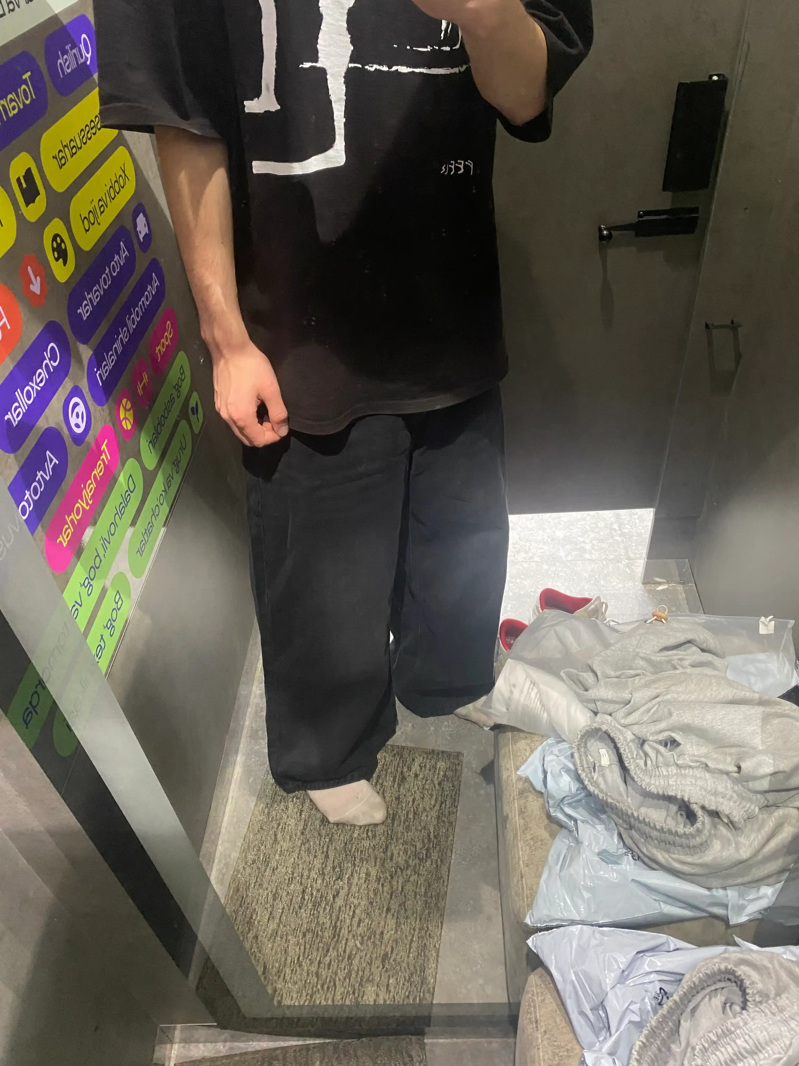 Keng jinsi, ayollar, baggi, qora baggy jeans y2k, paxta