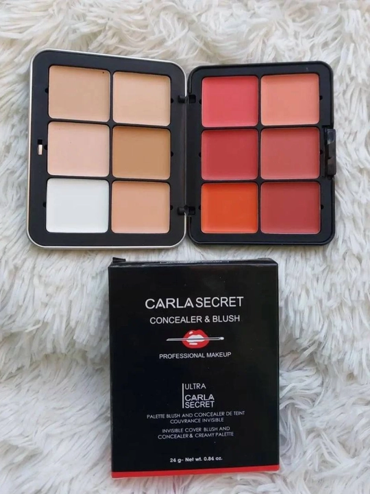 Carla Secret konturing paletkasi – rumyana, kontur, konsiler, ten va pomada, 12 xil rangli