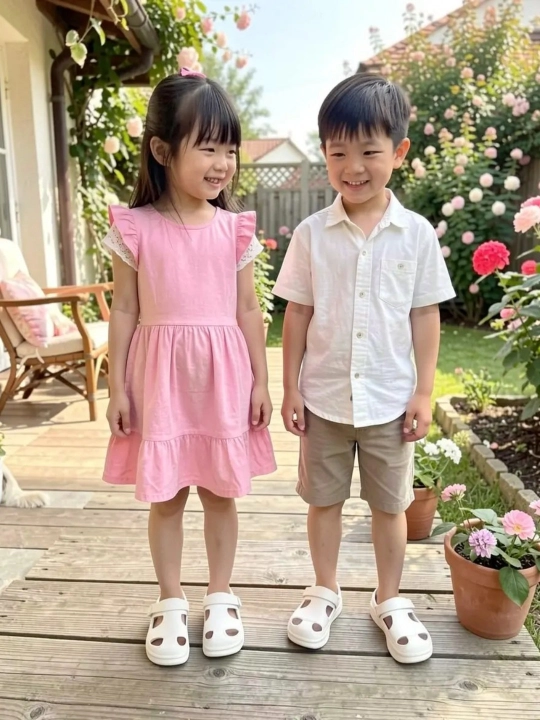 Bolalar uchun oddiy tuflilar, yozgi shippaklar, bolalar uchun Crocs, sandallar