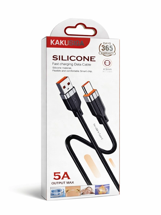 Силиконовый кабель USB to Type-C, Fast Charging - быстрая зарядка, Модель - KAKUSIGA