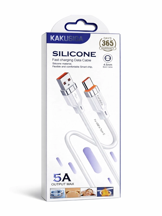 Силиконовый кабель USB to Type-C, Fast Charging - быстрая зарядка, Модель - KAKUSIGA