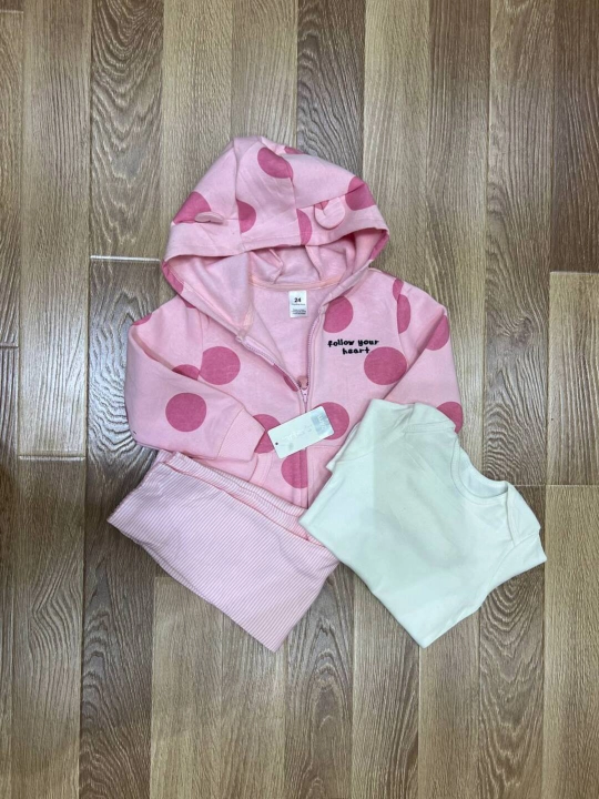 Комплект детской одежды Carter's 3-в-1, худи, штанишки и боди