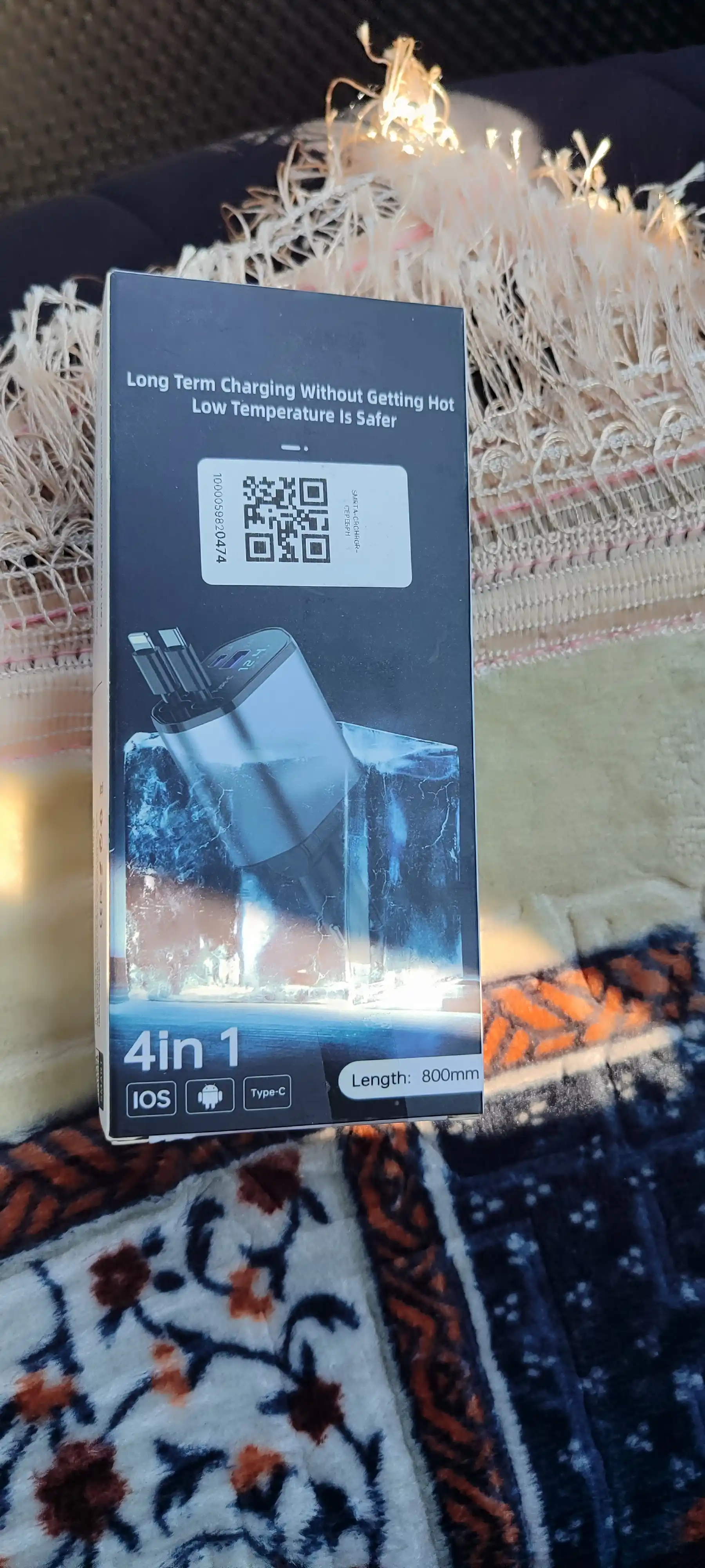 Telefon uchun avtomobil zaryadlagichi, Type-C, Lightning, 2 USB, 4 tagacha qurilma, 20W PD