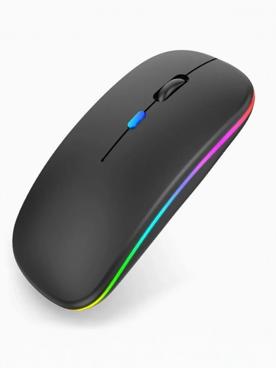 Simsiz kompyuter sichqoncha, RGB yoritgich bilan, shovqinsiz, Type-C orqali zaryadlash