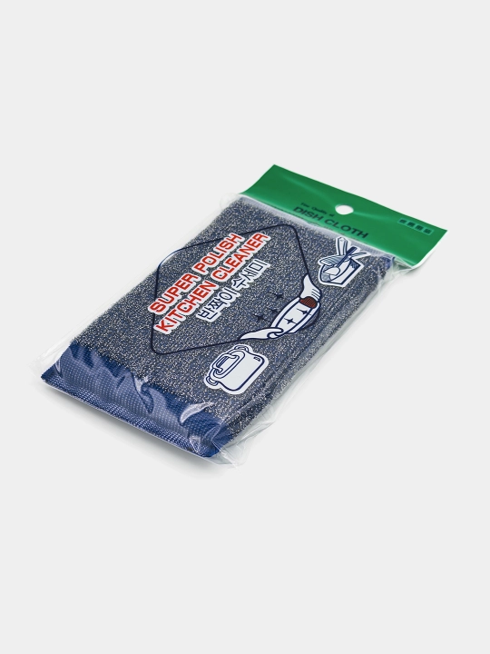 Idish yuvish uchun porolonli Super Polish metall gubka, Janubiy Koreya, Kitchen Cleaner