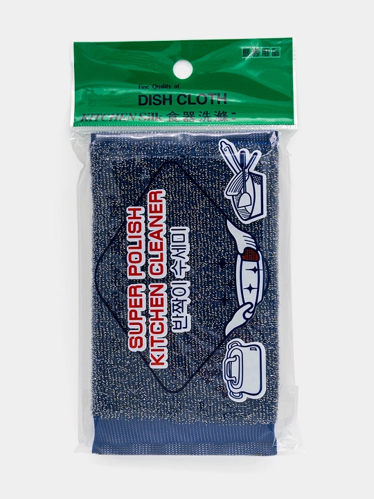 Idish yuvish uchun porolonli Super Polish metall gubka, Janubiy Koreya, Kitchen Cleaner