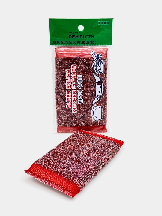 Idish yuvish uchun porolonli Super Polish metall gubka, Janubiy Koreya, Kitchen Cleaner