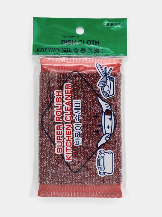 Idish yuvish uchun porolonli Super Polish metall gubka, Janubiy Koreya, Kitchen Cleaner