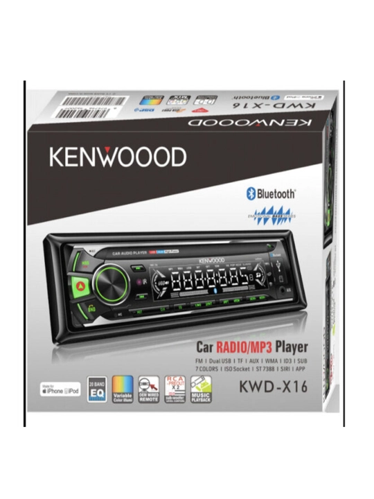 Автомагнитола Kenwood  Bluetooth, USB, AUX, FM-радио и пульт,  магнитофон