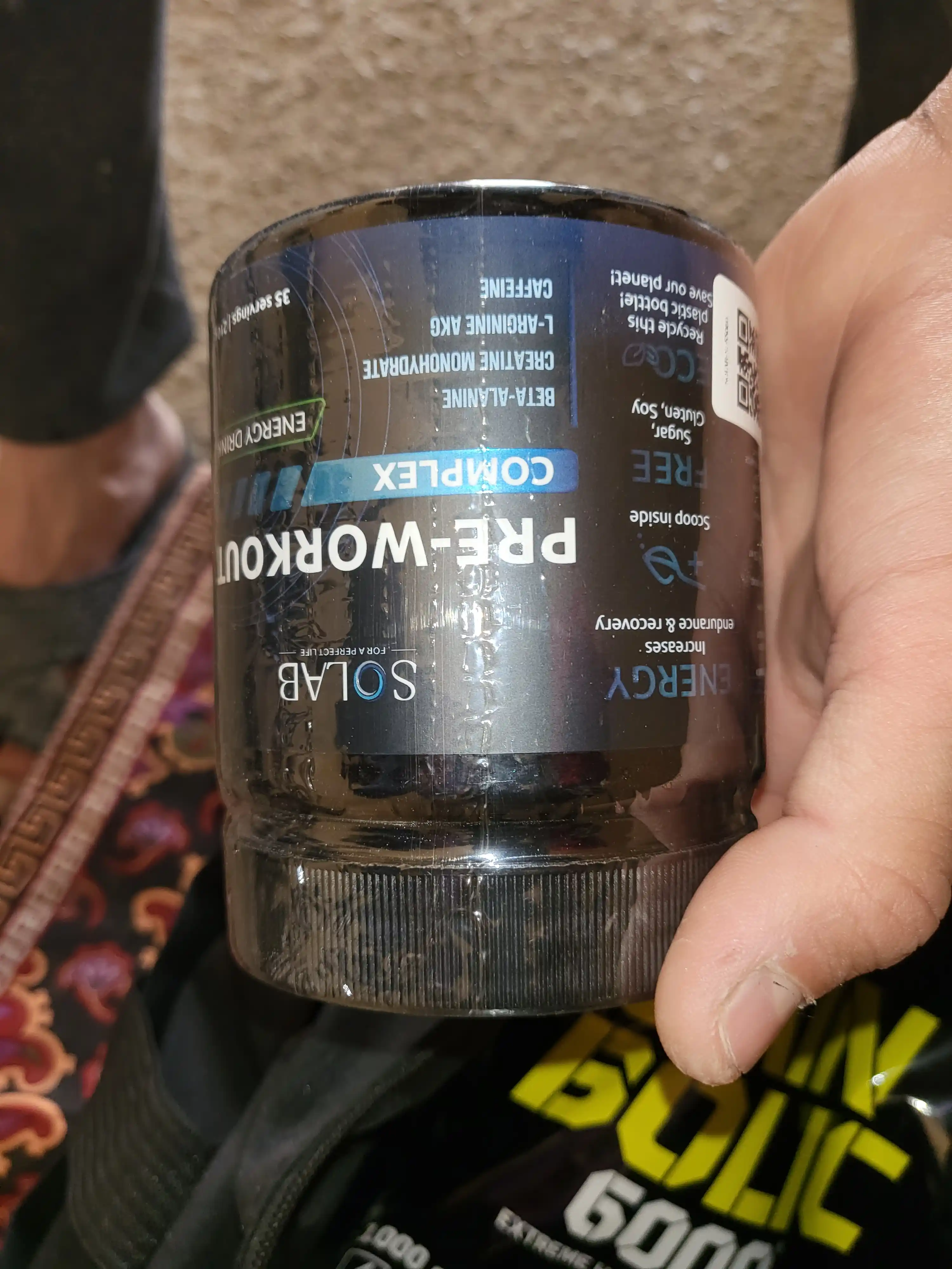 Предтренировочный комплекс Pre-workout, SOLAB, вкус Энергетика, 35 порций, 210г