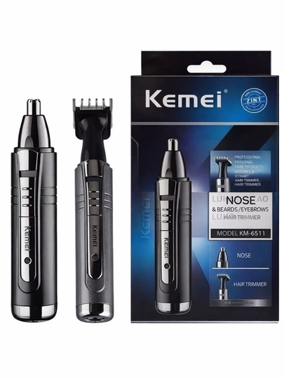 Триммер Kemei для носа и ушей, 2 в 1, с насадкой KM-6511 — LUMIX-KEMEI6511
