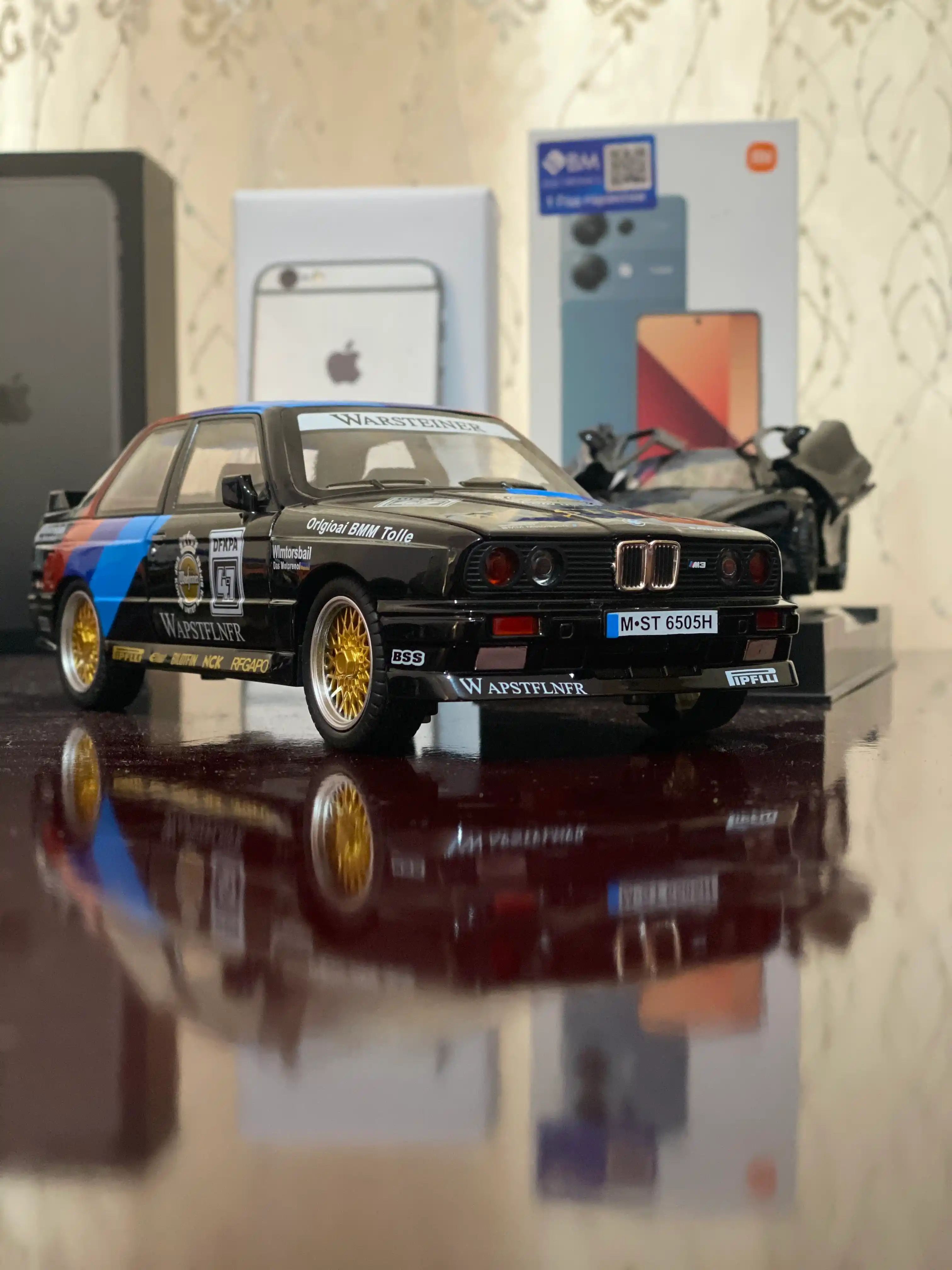 Metall mashina BMW M3 E30 1988, 1/24 metal, 20 sm