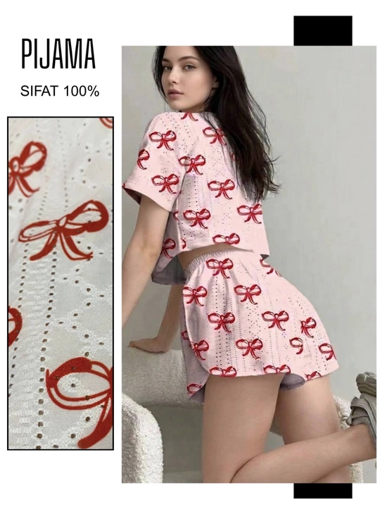 Ayollar pijamasi, shortik va top futbolka, uy kiyimi, ayollar va qizlar uchun
