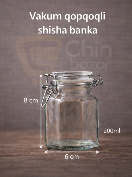 Bugel qulfli, germetik shisha bankacha - 