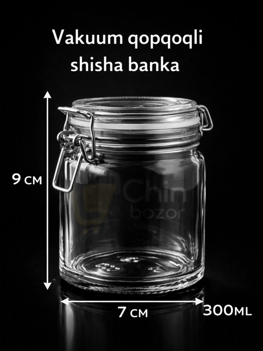 Bugel qulfli, germetik shisha bankacha