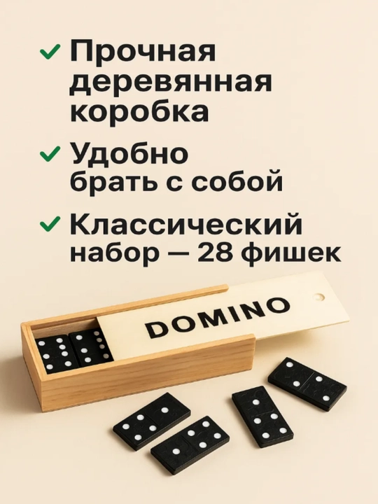 Настольная игра Домино, развивающая и обучающая игра
