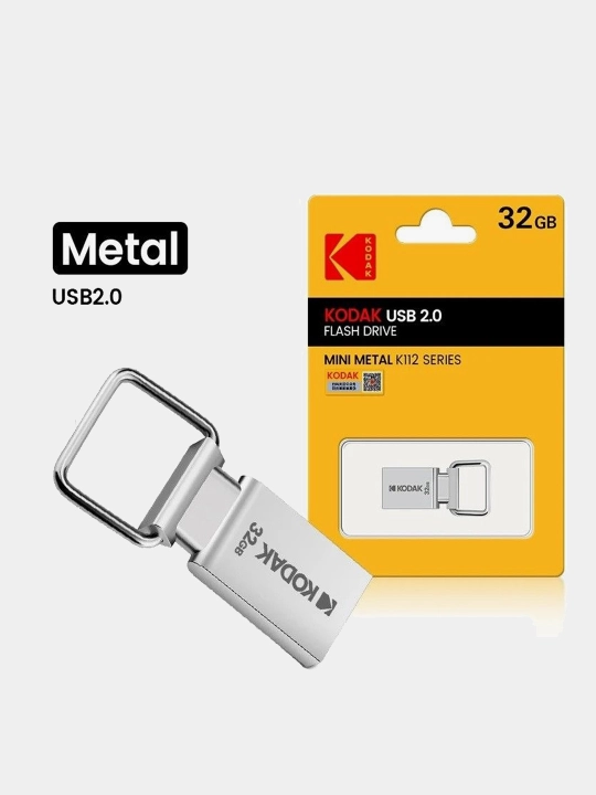 Карта памяти флешка накопитель KODAK USB 32Gb 2.0/3.0 металлическая - 