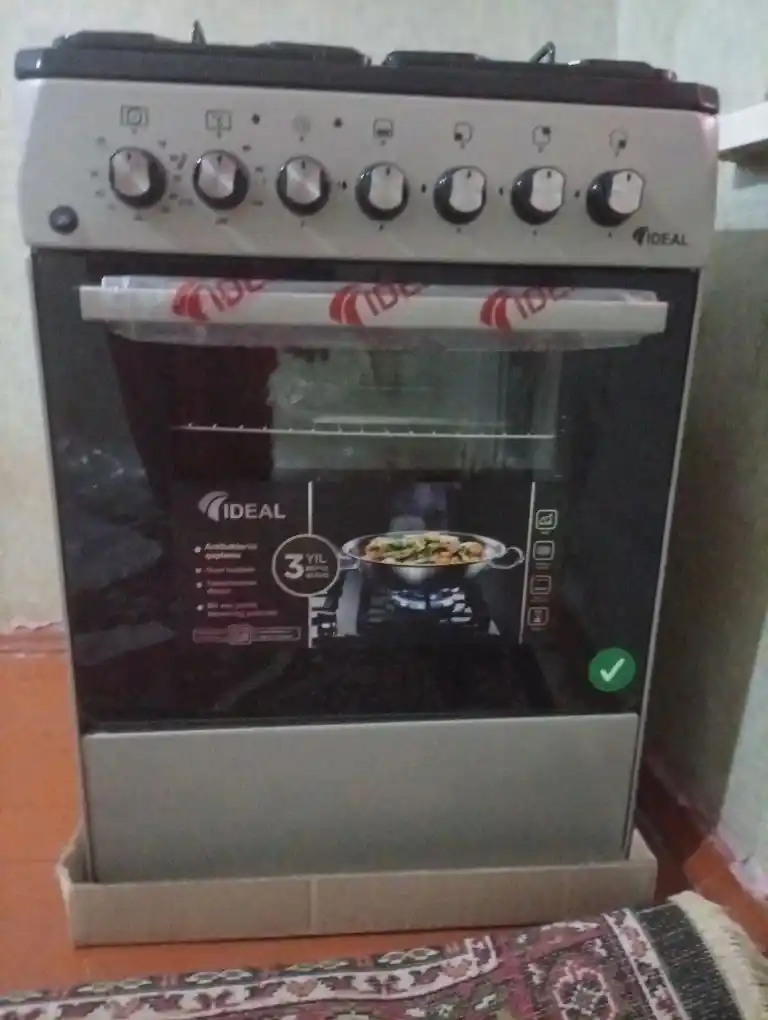 Ideal L350 3+1 konforkali gaz plitasi, pech hajmi 65 l, 60 * 60