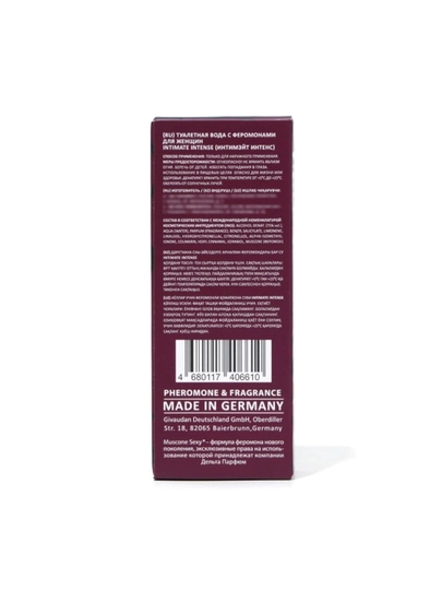Xushbo'ylangan suv Intimate Pheromone, Fresh, Touch, Sweet, Clain, 30 ml
