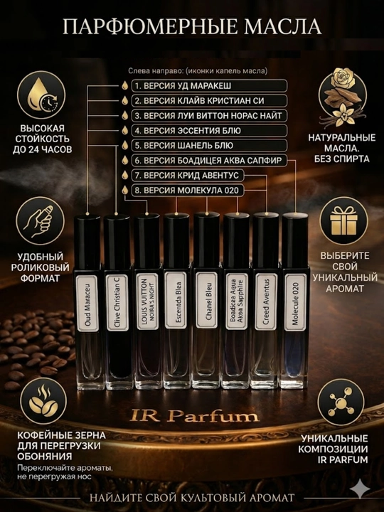 Atir suvi 10 ml O‘z iforingizni tanlang - 