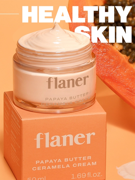 Papaya va keramidli oziqlantiruvchi yuz kremi FLANER Papaya Butter Ceramela Cream, 50 ml