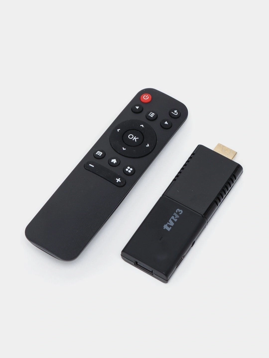 ТВ-стик Android 4K Wi-Fi Smart TV, с пультом дистанционного управления и 4,64GB памятью